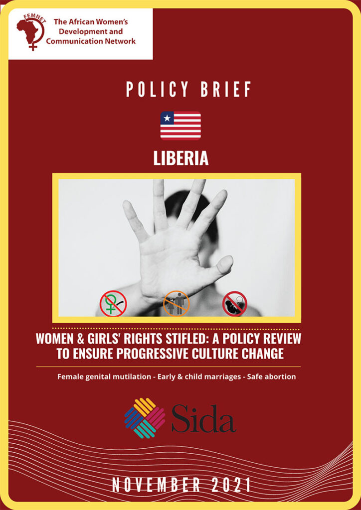 Women & Girl's rights stifled: A policy review to ensure progressive culture change - Liberia